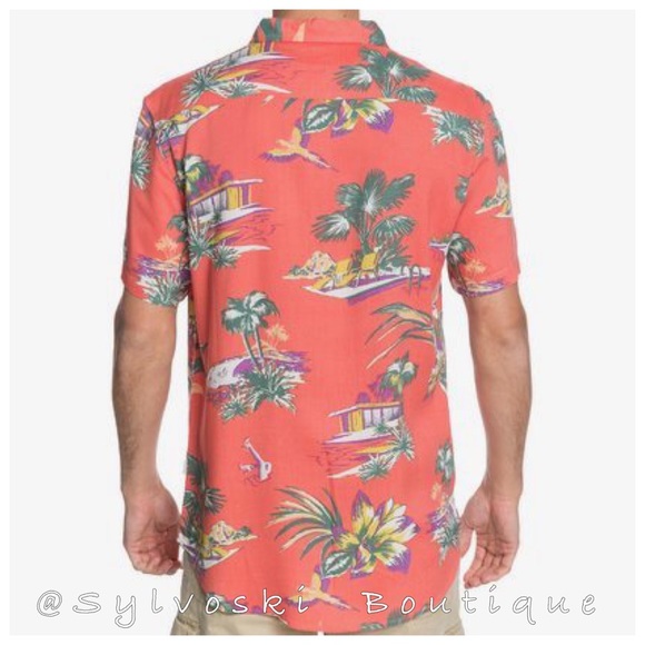 🌴Quiksilver Vacancy - Short Sleeve Shirt for Men NWT - Picture 5 of 8